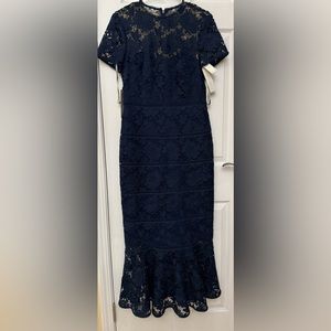 Monique Lhuillier Demi Lace Maxi Dress
